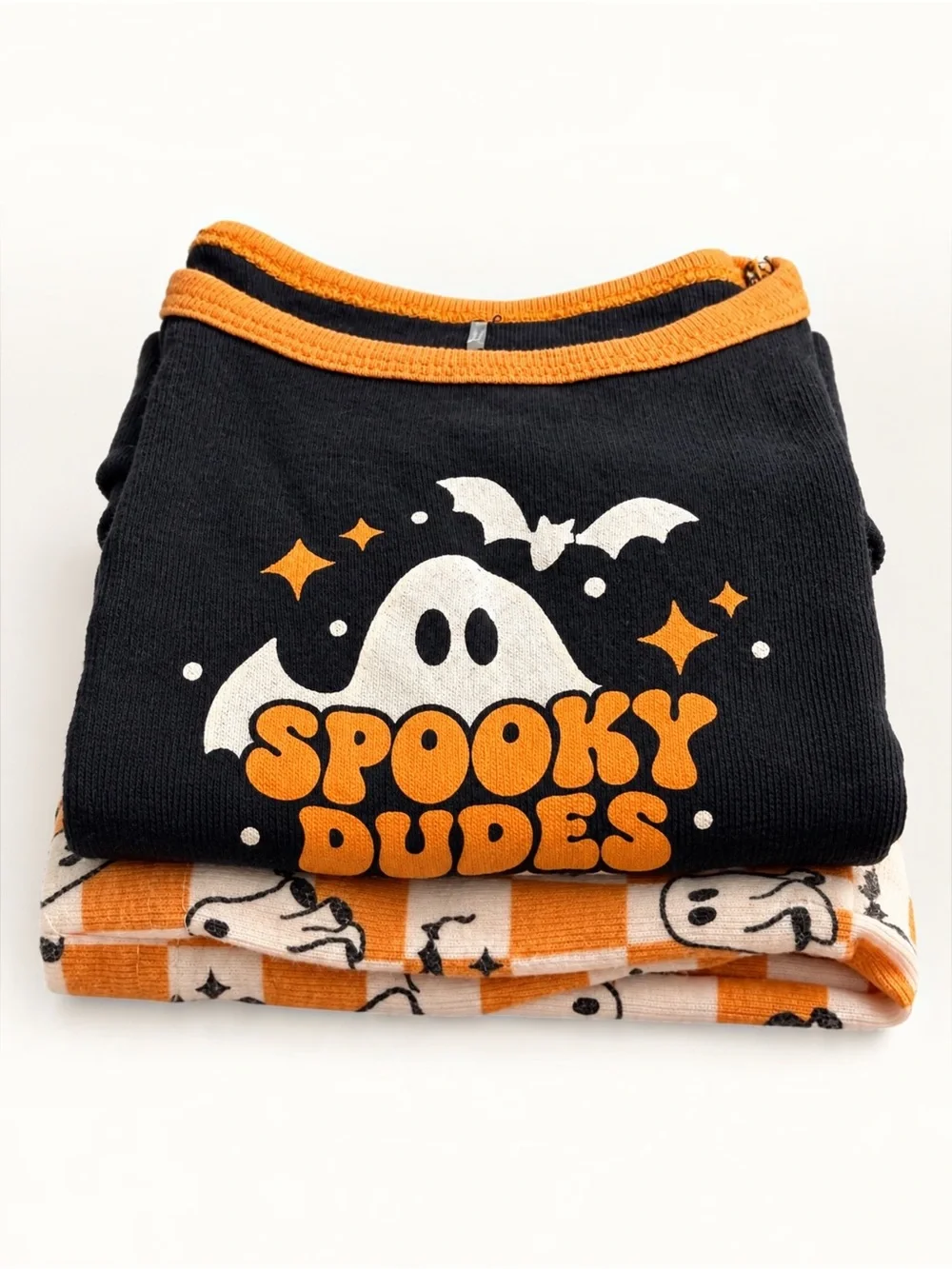 Chickpea Baby Boy 12M Halloween Pajamas 2 Sets Ghost Bat 100% Cotton